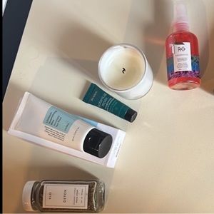 $100 Beauty bundle! Candle, facial steam, 2 hair products